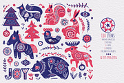 Scandinavian Christmas set, vector, an Animal Illustration by harmonia_green_art (Thumbnail 2 of 13)