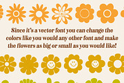 Retro Flowers Illustration Font, a Symbol Font by Dear Darling Design (Thumbnail 5 of 13)