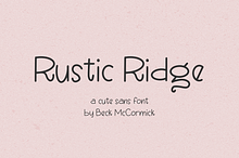 Rustic Ridge Handwritten Font