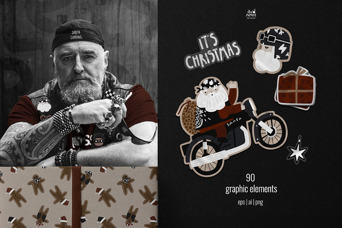 It's Christmas - Let's Ride, a Seasonal Illustration by avdnadi (Photo 2 of 9)