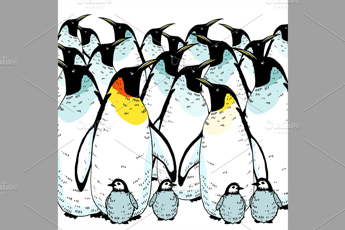 Penguins pattern set, a Pattern Graphic by OKart.studio (Photo 2 of 5)