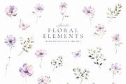 Dreamy Florals Watercolor Clipart, a Decorative Illustration by Altea Design Studio (Thumbnail 14 of 19)