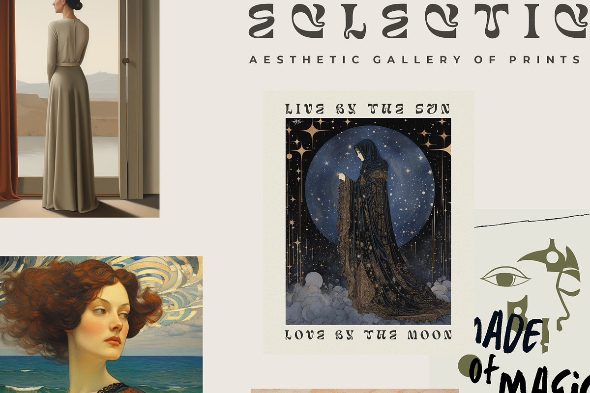 Modern Boho Eclectic Prints, a Background Graphic by Laras Wonderland (Photo 4 of 9)
