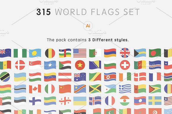 315 World Flags Set preview 5