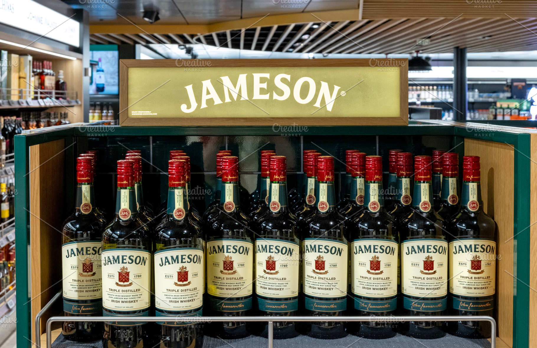 Jameson irish whiskey bottles, a Food & Drink Photo by BOOCYS