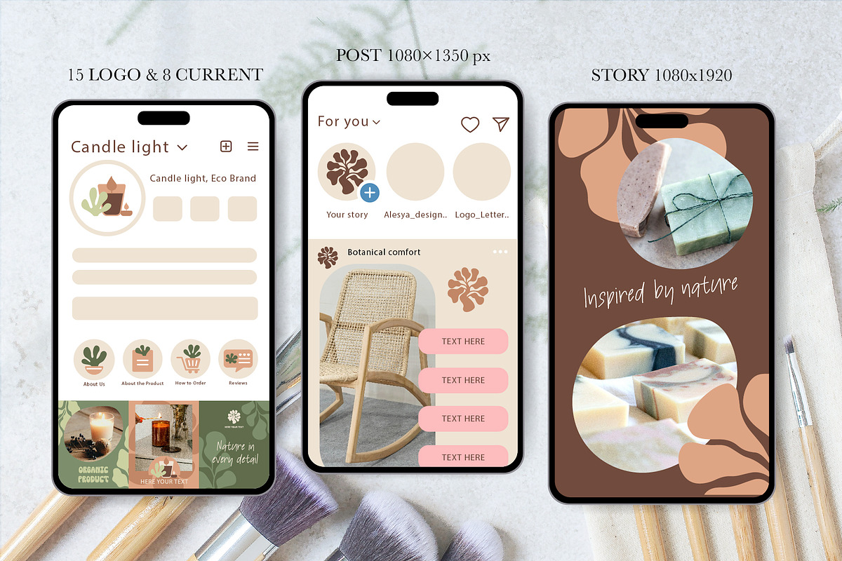 Matisse Botanical Social Media Kit, a Social Media Template by Lettering_Logo (Photo 6 of 7)