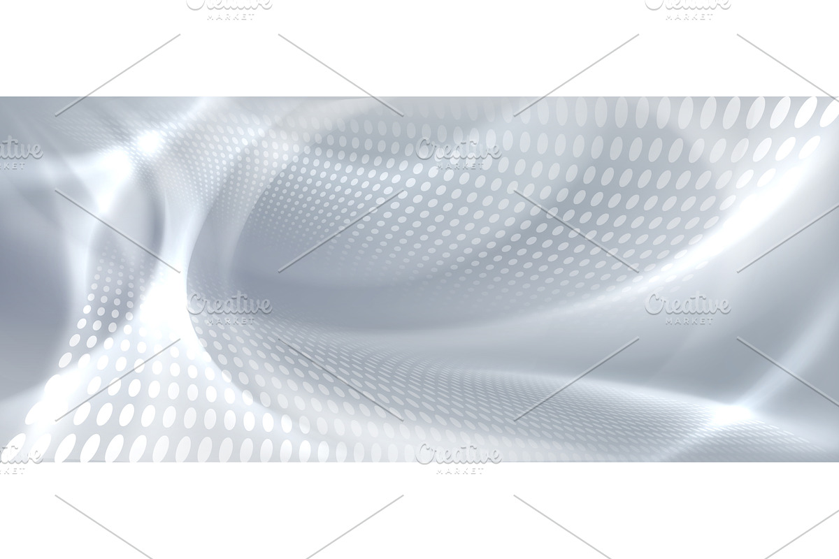Flowing dot pattern with gray tech, a Technology Illustration by art PVP - market