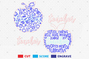 Teacher Apple Ornaments Svg, a Pattern Graphic by Lasercutiny (Thumbnail 2 of 2)