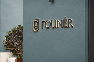 Logo Mockup Elegant Wall 3D Sign, a Product Mockup by Asylab