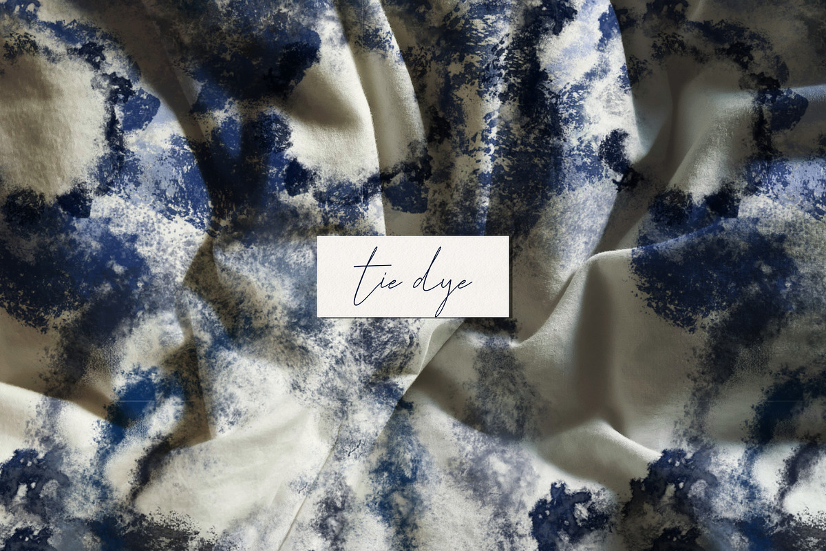 Tie dye, ethnic blue indigo shapes, a Pattern Graphic by Nocito Design (Photo 1 of 4)