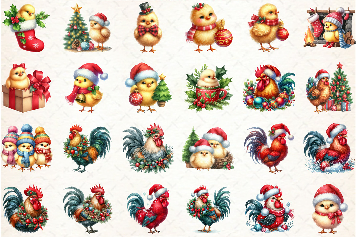 Christmas Chicken PNG Sublimation, an Illustration by Libby Wishes (Photo 2 of 6)
