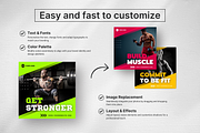 Fitness Coach Social Media Bundle, a Social Media Template by DigiPax (Thumbnail 8 of 10)