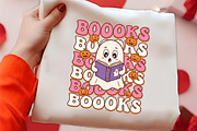 Boooks Halloween Ghost Book PNG, a Seasonal Illustration by CrexoraLab (Thumbnail 2 of 4)