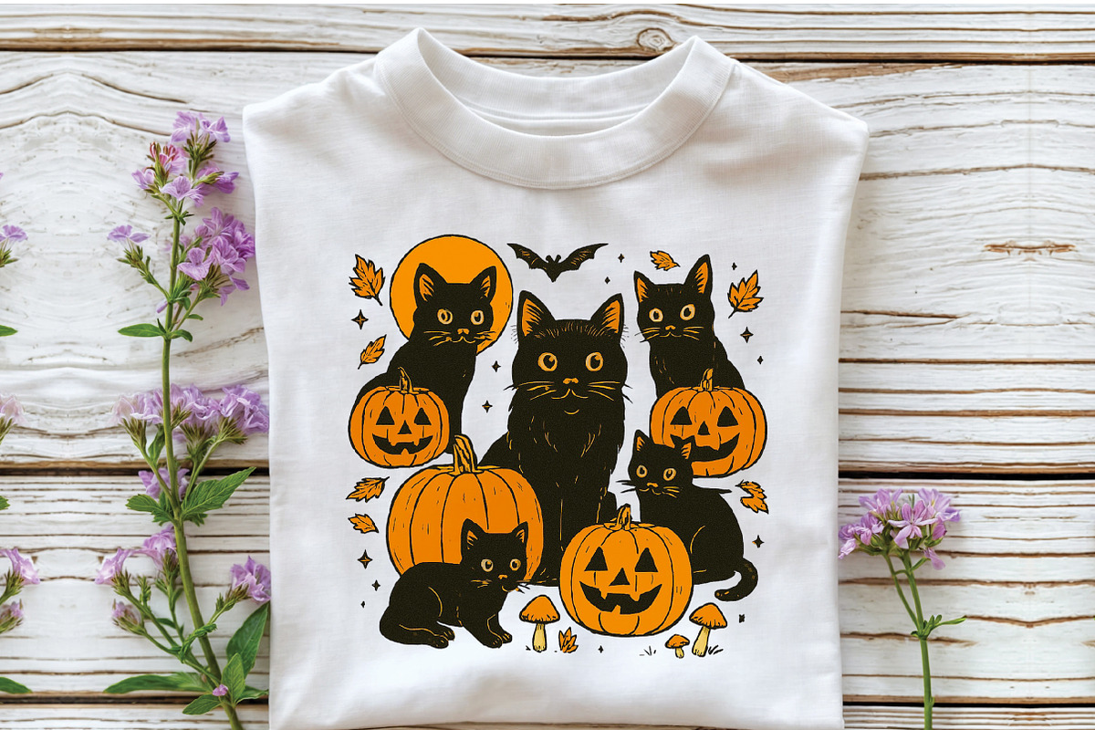 Black Cat Pumpkin Png, an Illustration by Craft Nest (Photo 5 of 6)