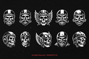 10 Bundle Dark Art Skull Head Biker, an Illustration by Morspective (Thumbnail 6 of 7)