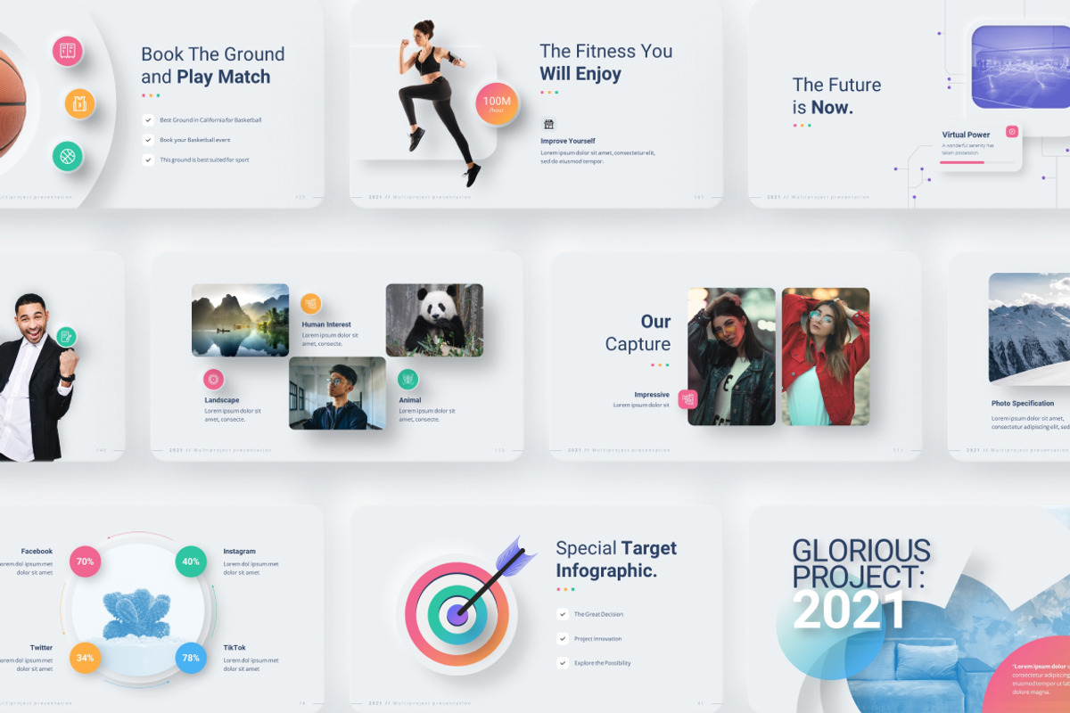 Neumorphic Style 2021 Powerpoint, a Presentation Template by Brandearth RRGraph (Photo 12 of 30)