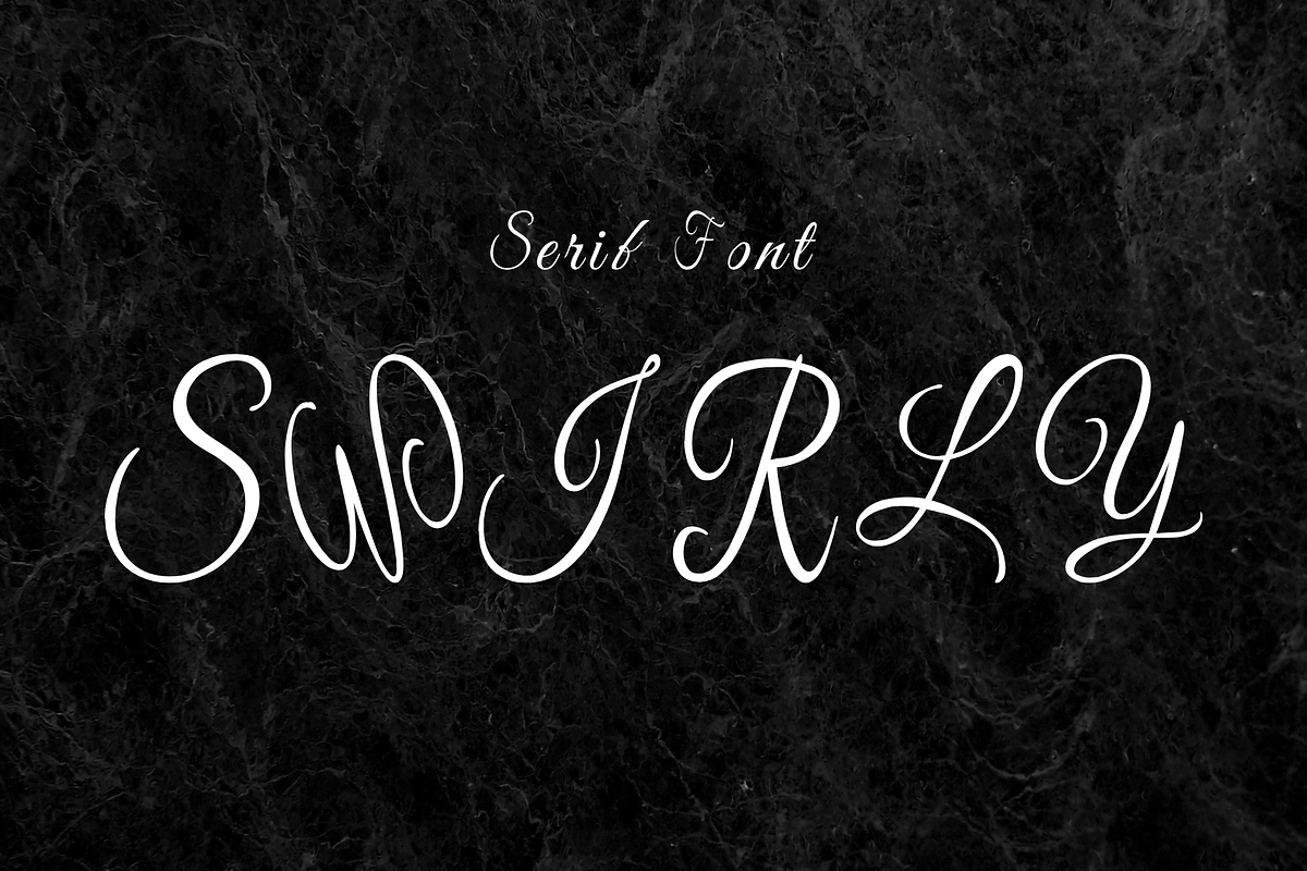 Swirly - Modern Typeface, a Serif Font by Made by Cap (Photo 1 of 5)