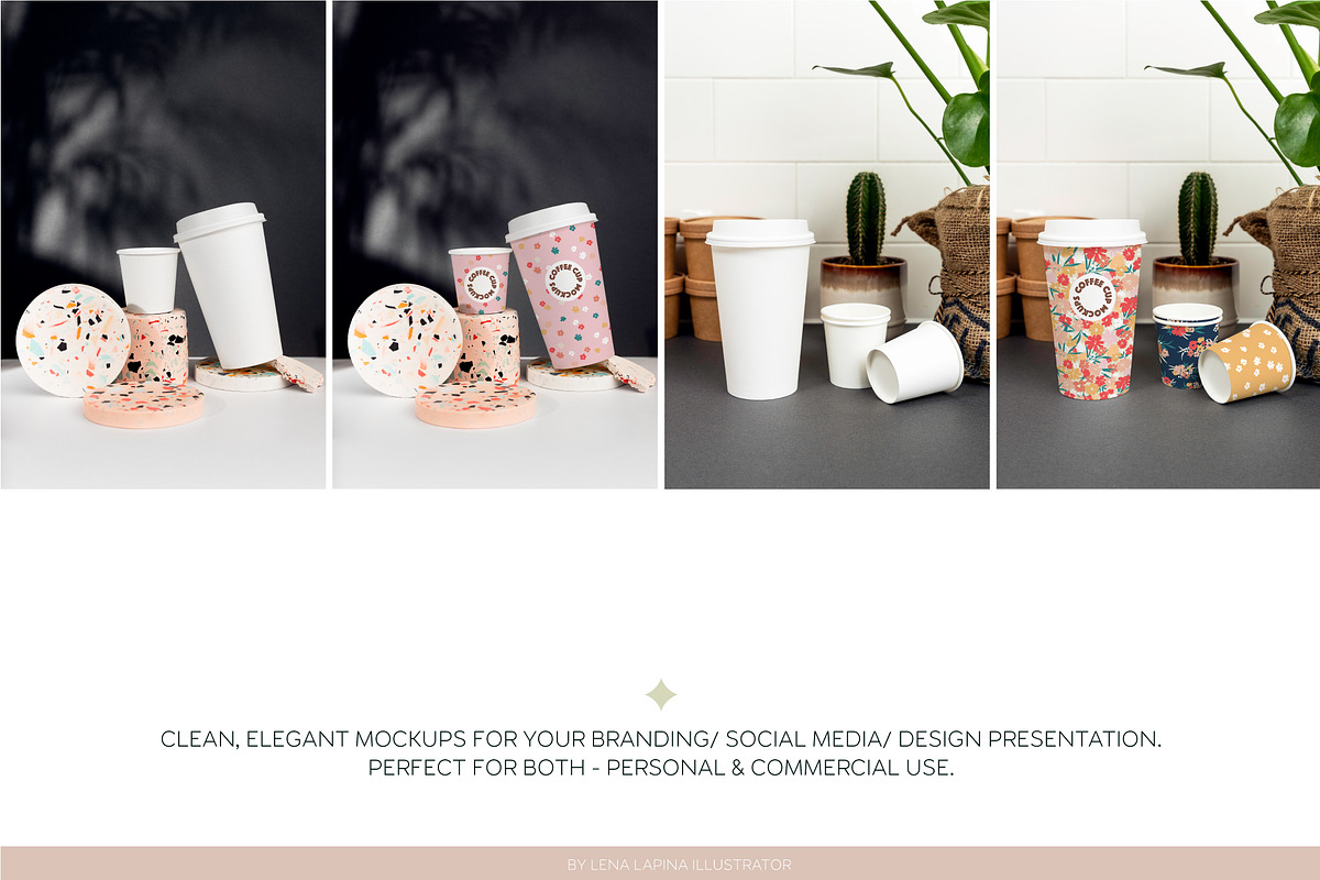 PAPER COFFEE CUP MOCKUP SET, a Cups & Container Mockup by MCKP*ME (Photo 9 of 16)