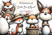 Whimsical Easter Fox Clipart, an Illustration by Libby Wishes (Thumbnail 1 of 7)