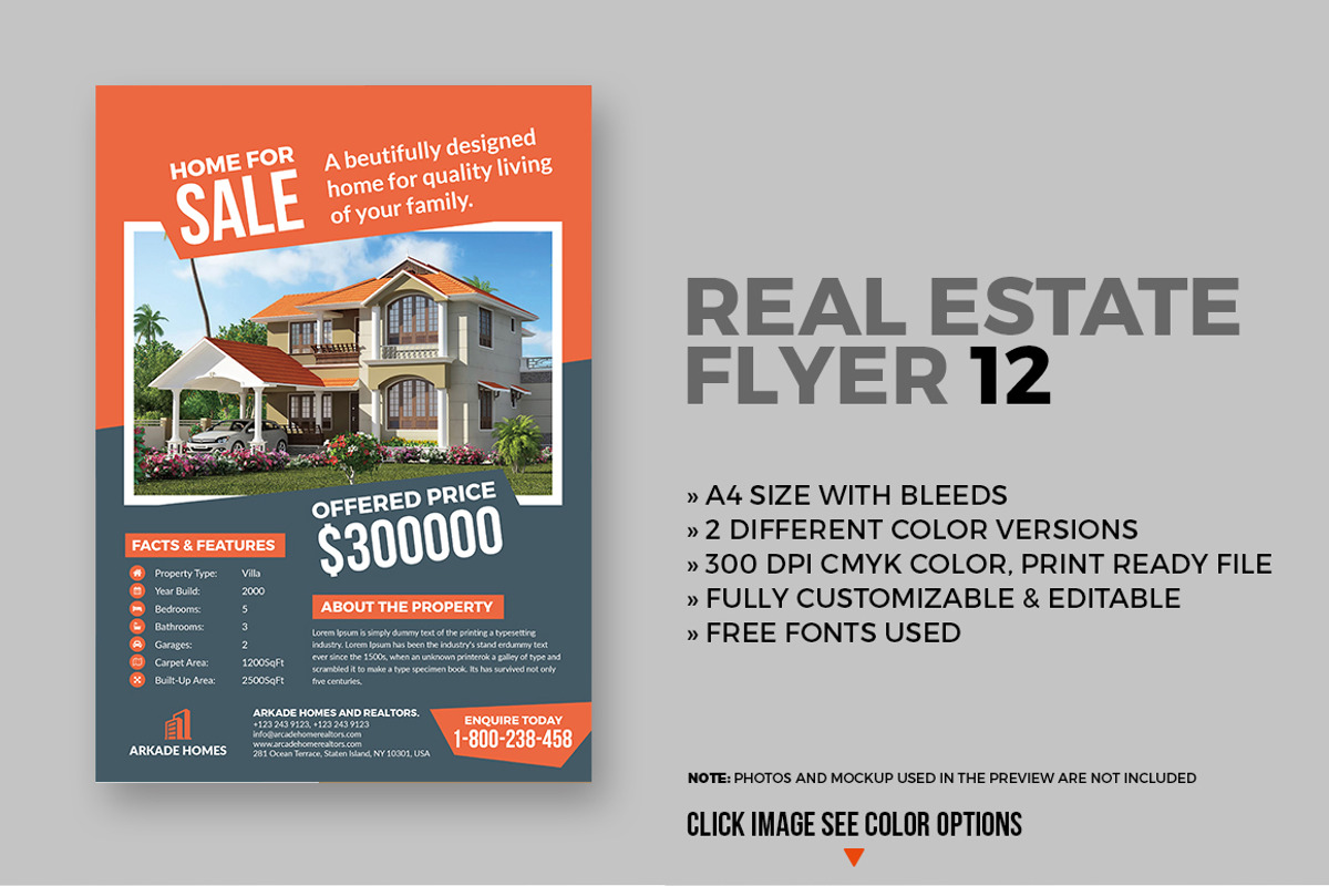 15 Real Estate Flyers Bundle, a Flyer Template by GraphicsEgg (Photo 13 of 16)