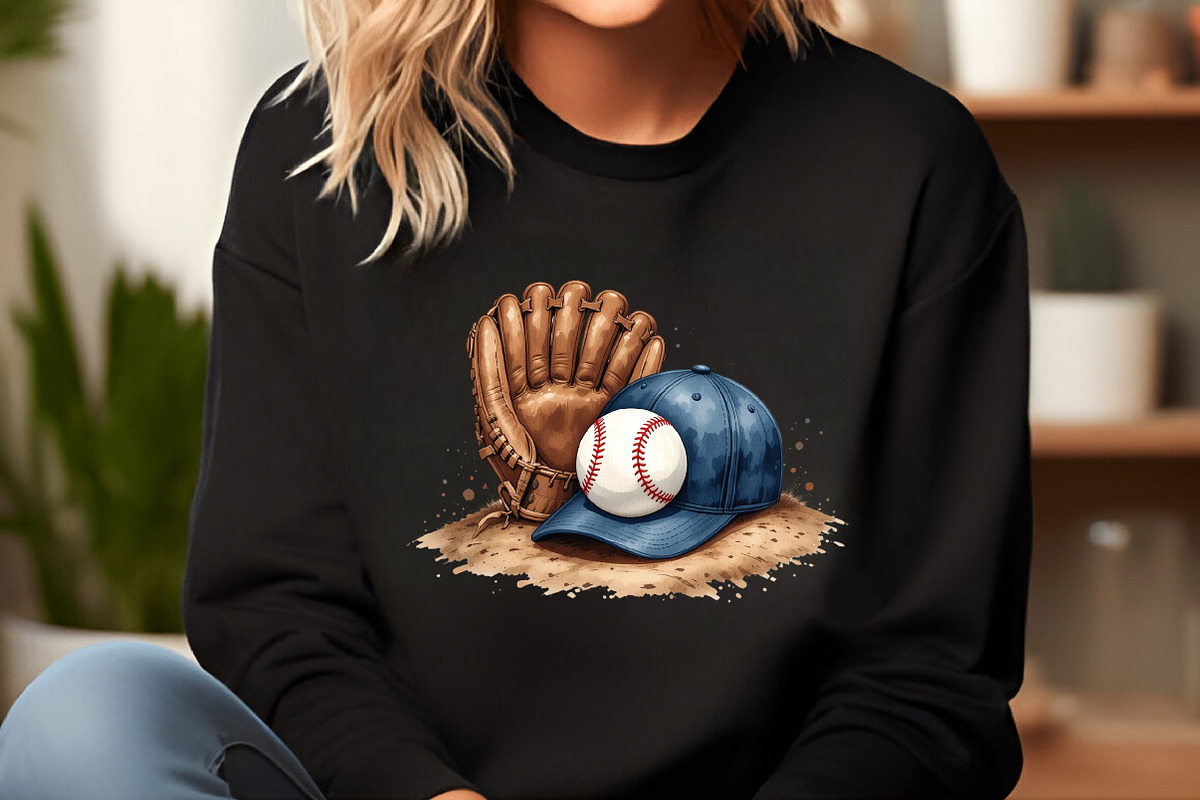 Watercolor Baseball Glove, an Illustration by DreamCafeArt (Photo 3 of 7)