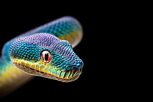 Vibrant snake with colorful scales, an Animal Photo by MistyDay