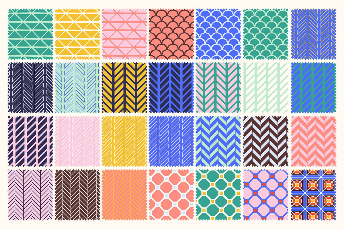 Colorful Herringbone Patterns, a Pattern Graphic by KT Designs (Photo 7 of 10)