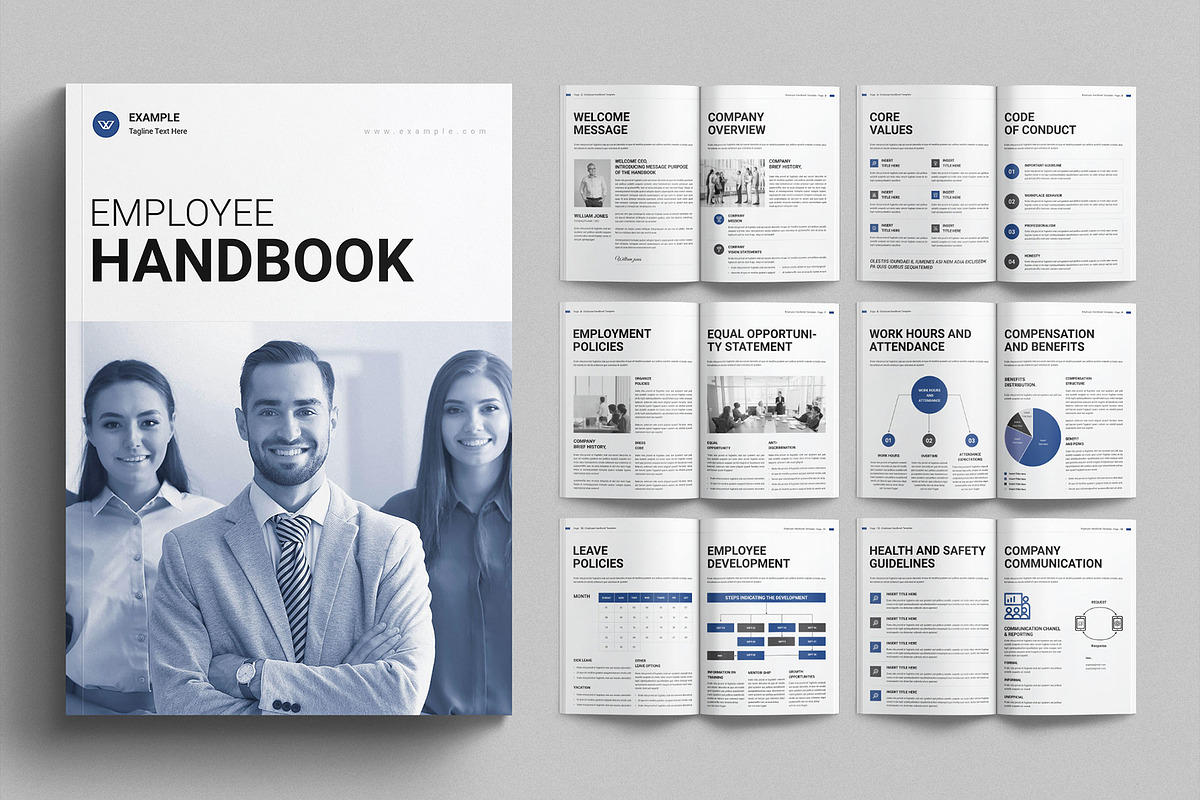 Employee Handbook Template, a Brochure Template by E-Type (Photo 1 of 7)