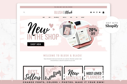 Shopify Theme | Blush & Black, a Shopify Template by Thirty One Palms Studio