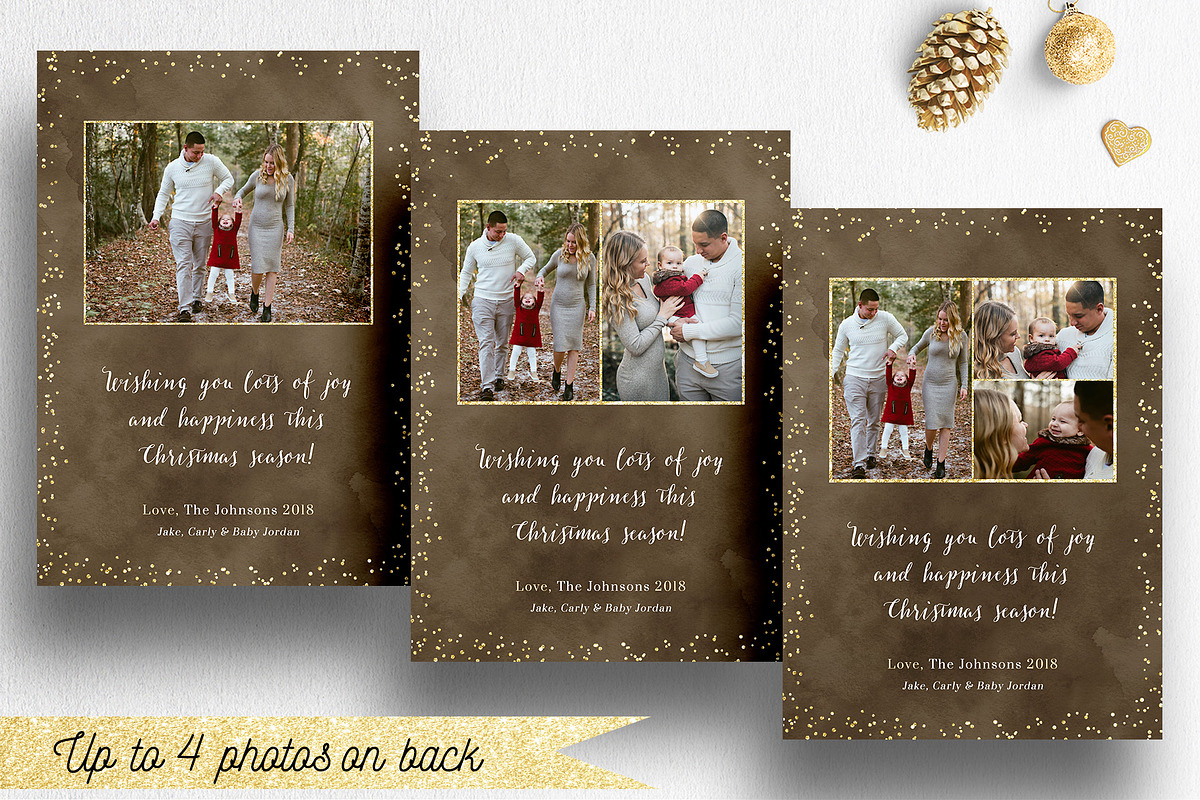 Christmas Card Template Photoshop 03, a Card Template by Nifty Template Studio (Photo 6 of 10)