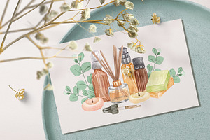 Aromatherapy Watercolor Clipart