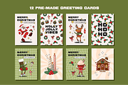 Retro Groovy Merry Christmas, an Object Graphic by semenova.sense (Thumbnail 5 of 17)