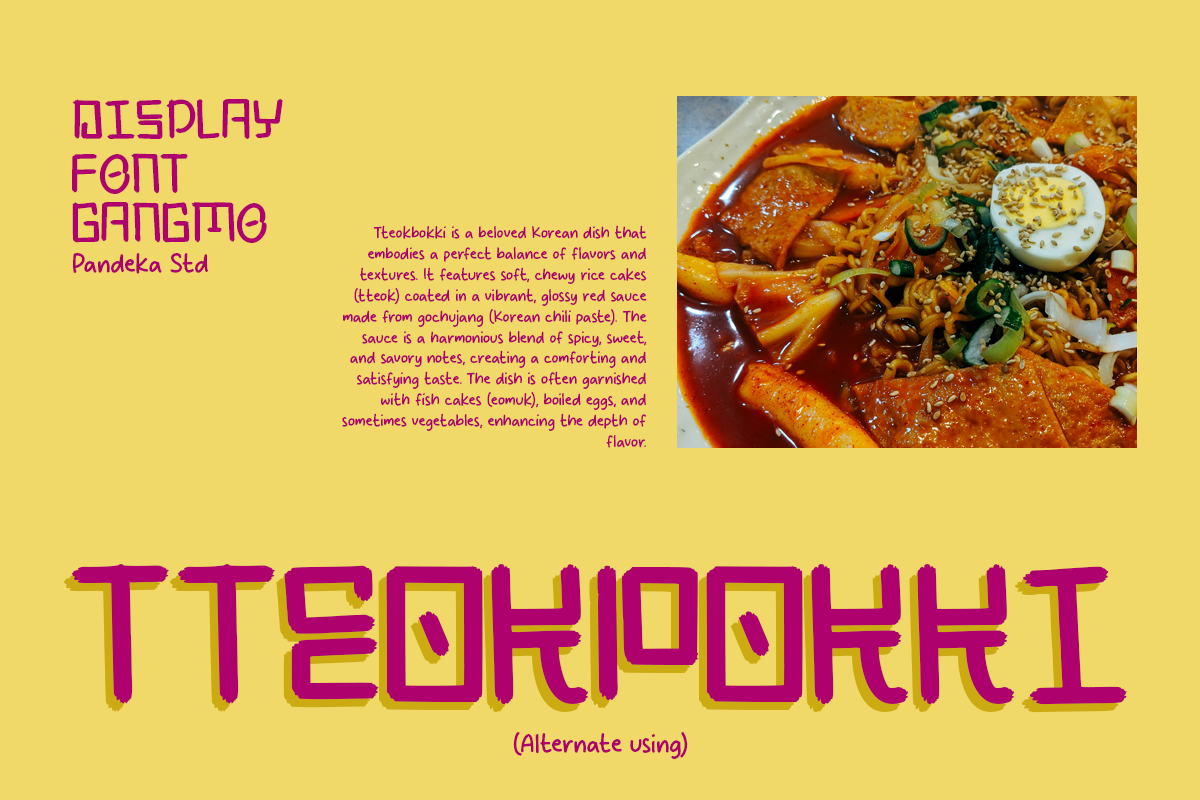 Gangmo - Korean Pop Display, a Sans Serif Font by Pandeka Studio (Photo 2 of 9)