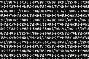Numbers and math operators random pattern, a Pattern Graphic by DanFLCreativo