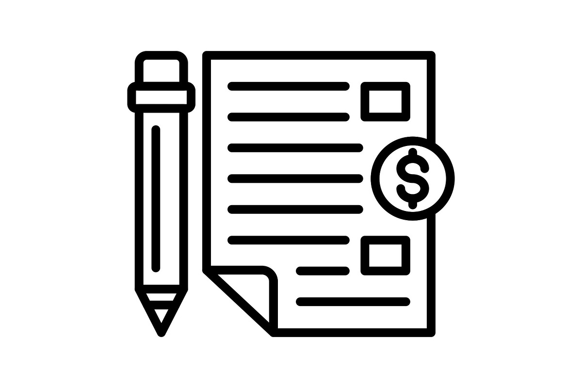 Paid Articles Line Icon, an Icon by Pexelpy