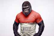 Gorilla Character Mockup Set, a Merchandise Mockup by dpi (Thumbnail 8 of 9)