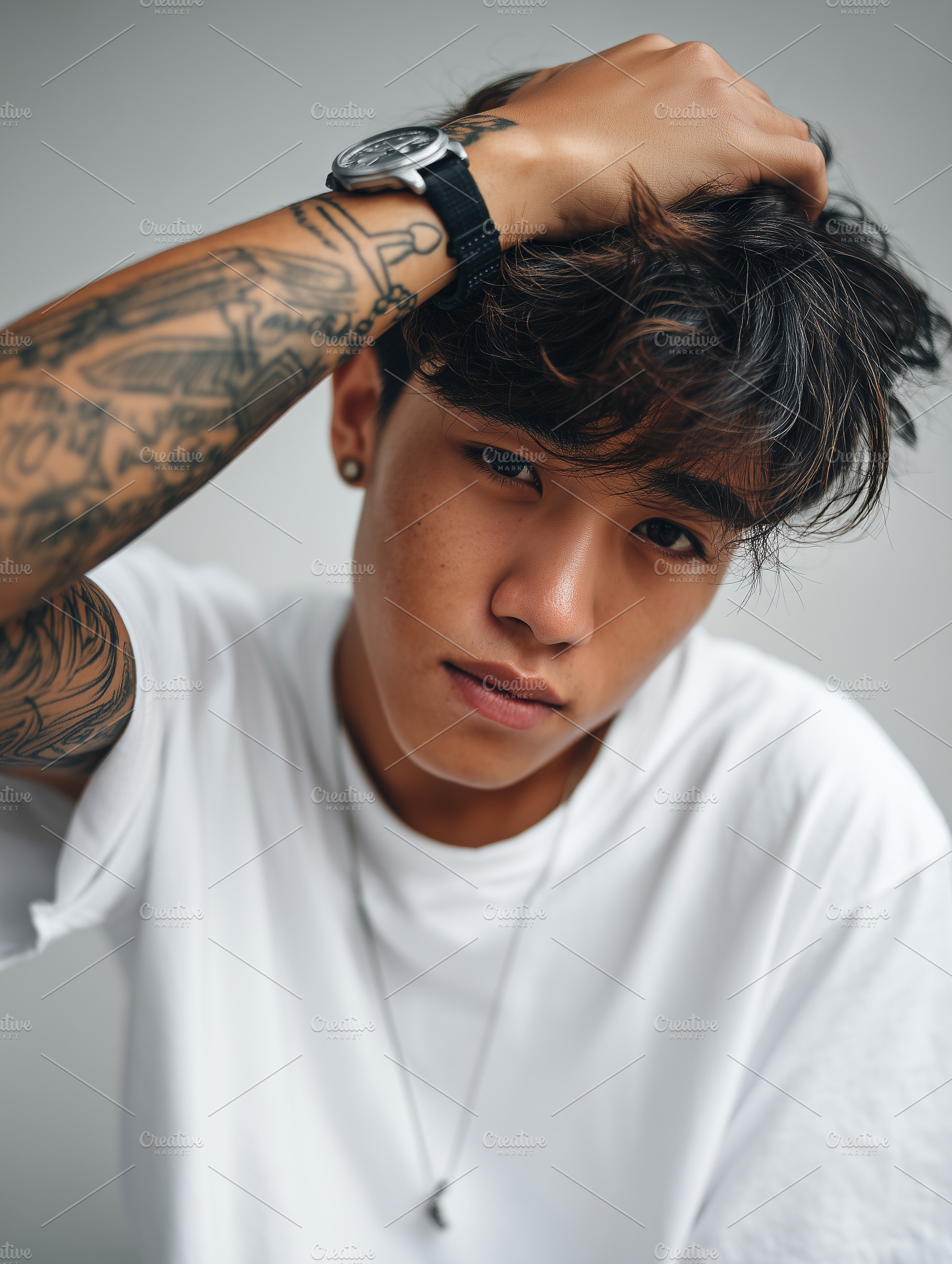 Portrait of stylish young asian man, a Person Photo by MistyDay