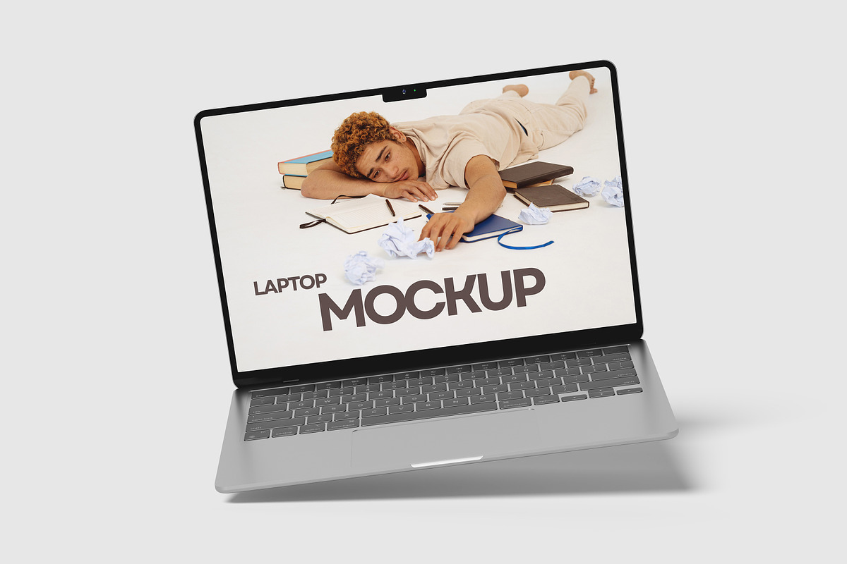 High Quality Laptop Mockup, a Wearable Device Mockup by safrizalstudio (Photo 4 of 5)