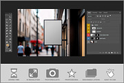 Sign Mockup on Urban Street PSD, an Advertising Mockup by Bruno's Shop (Thumbnail 3 of 4)