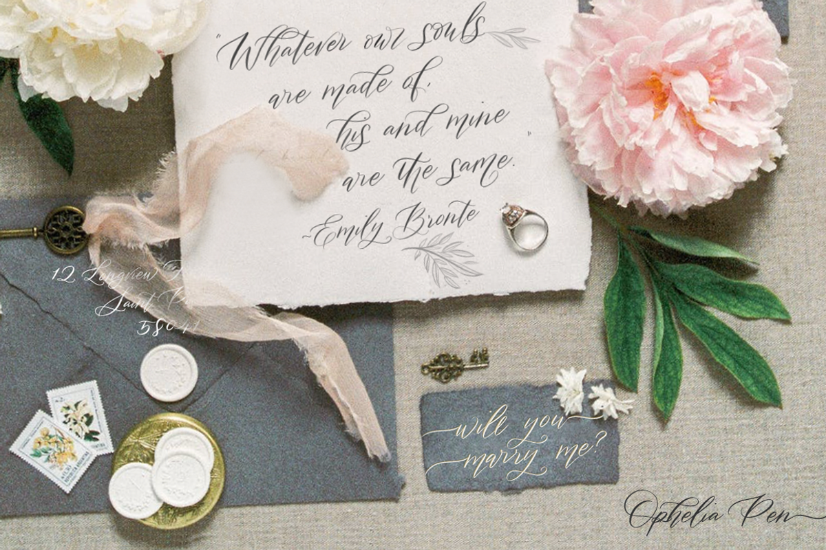 Ophelia Pen, a Script Font by KLUGE+CO (Photo 3 of 11)