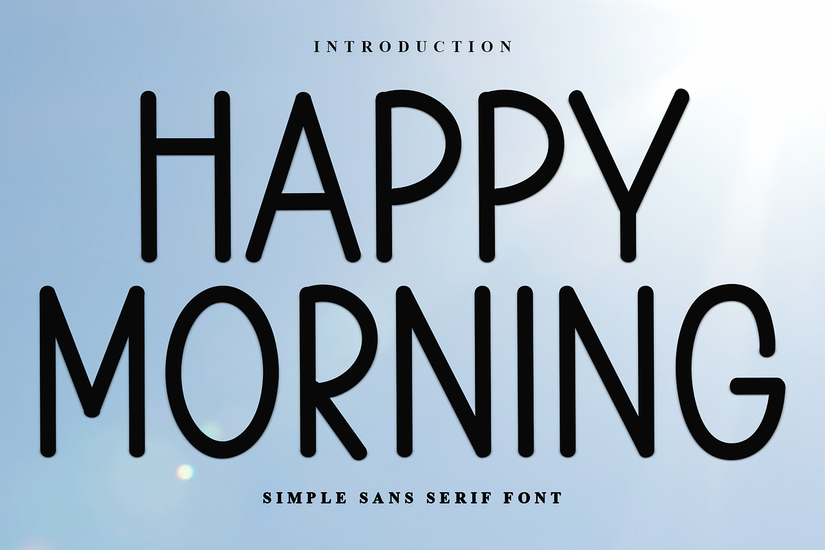 Happy Morning, a Sans Serif Font by FreshTypeINK (Photo 1 of 8)