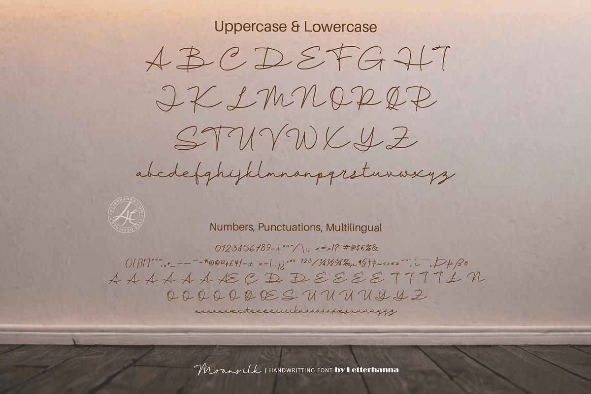 Moonsilk Font, a Handwritten Font by Letterhanna Studio (Photo 14 of 15)