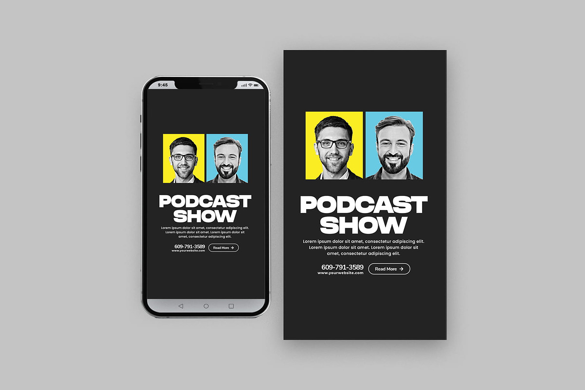 Podcast Talk Show Instagram Bundle, a Social Media Template by Saman Osama (Photo 3 of 7)