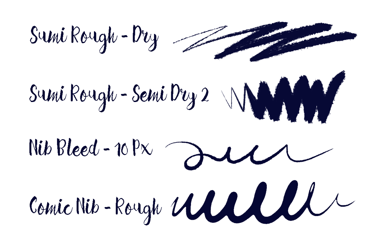 Photoshop Inking Brushes preview 8