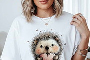 Valentine's Day Hedgehog Clipart, a Graphic by one-touch (Thumbnail 2 of 7)