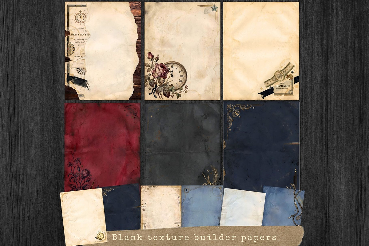 The Last Hour Vintage New Year Kit, a Seasonal Illustration by ThatsDesignArt (Photo 13 of 19)