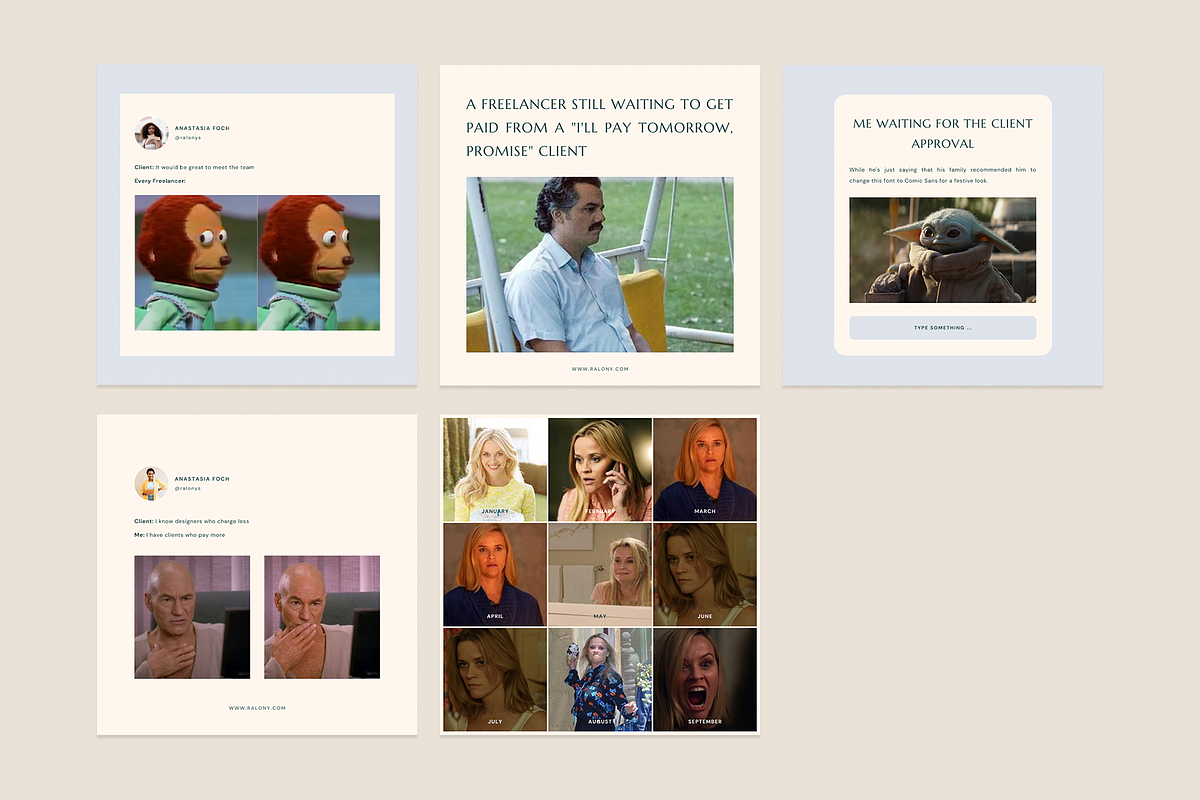 Meme Instagram Templates, a Social Media Template by Ralony (Photo 5 of 7)