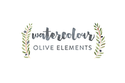 Olive Watercolor Elements, an Illustration by Susan Brand Design (Thumbnail 1 of 4)
