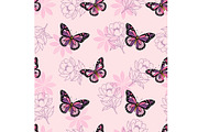 Pink Butterflies Seamless Repeat, a Pattern Graphic by Sharon Schwalbe (Thumbnail 5 of 5)