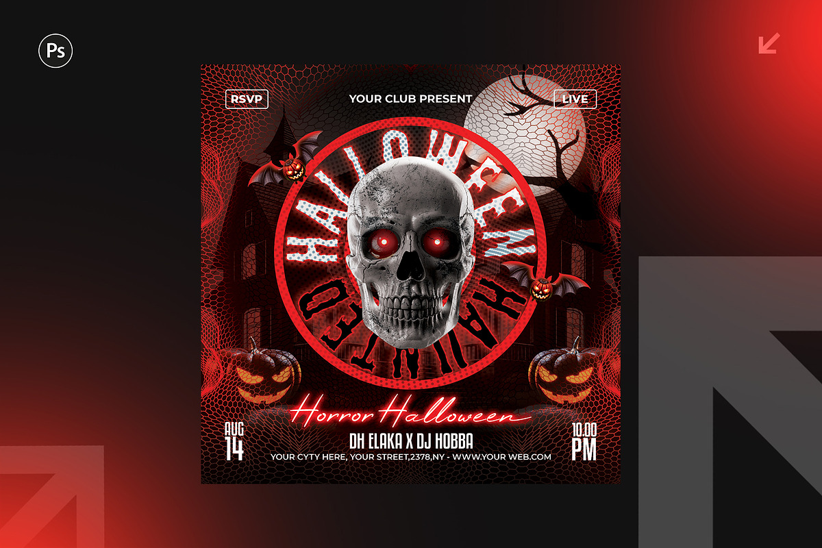 06 Halloween Flyer Bundle, a Flyer Template by Shajib Shikder (Photo 10 of 14)